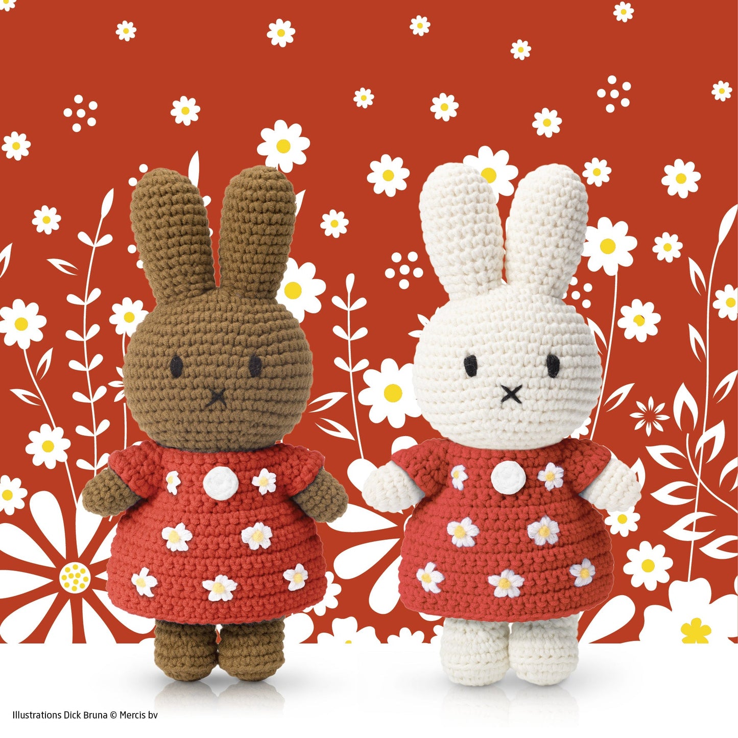 brown crochet bunny melanie flower outfit soft toy