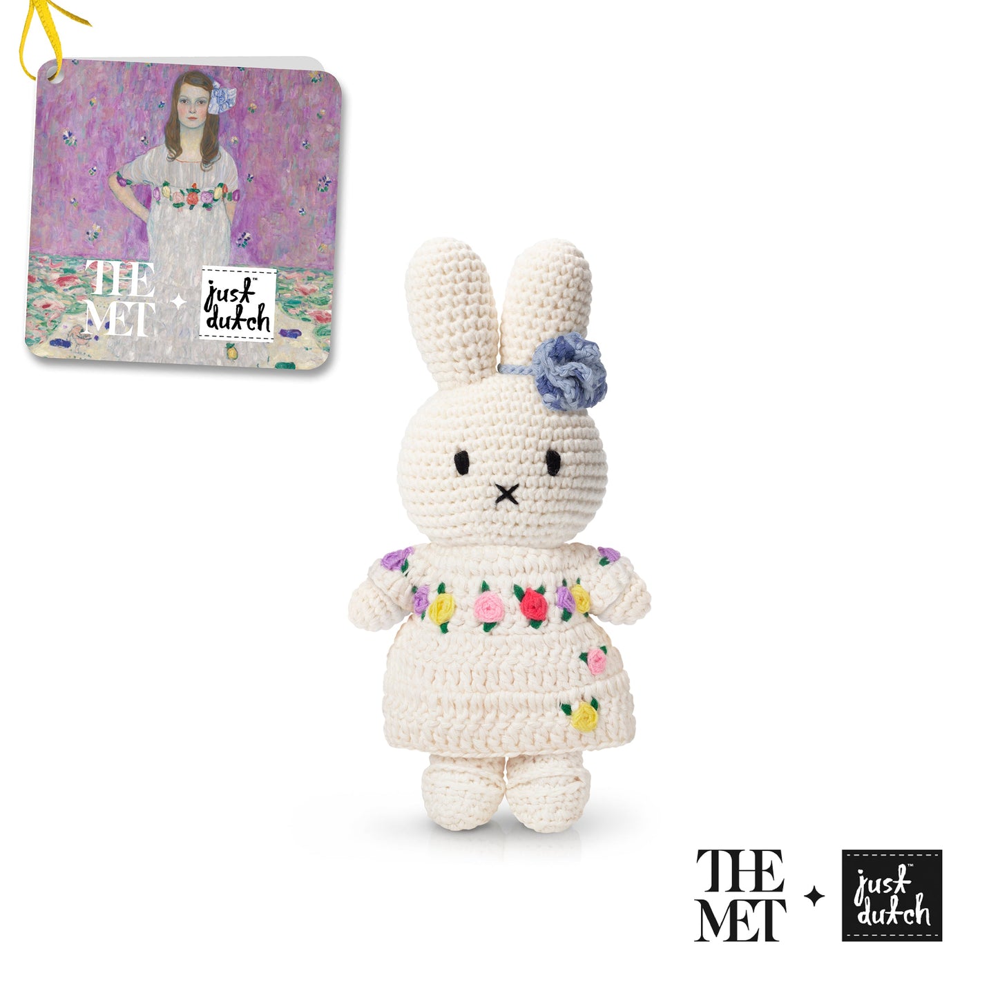 Miffy bunny doll Klimt inspired floral dress
