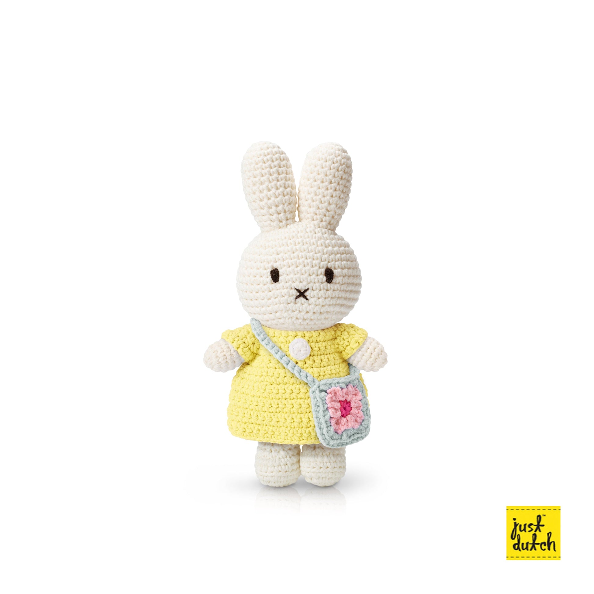 miffy cotton crochet doll with small flower bag nursery decor