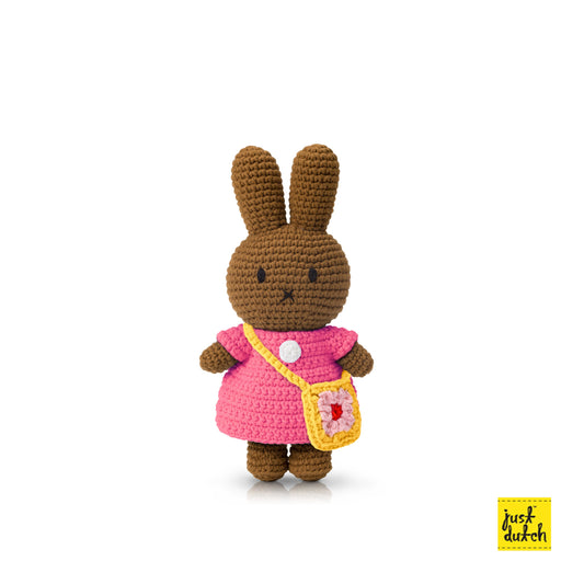 melanie crochet doll with flower bag handmade soft toy floral design
