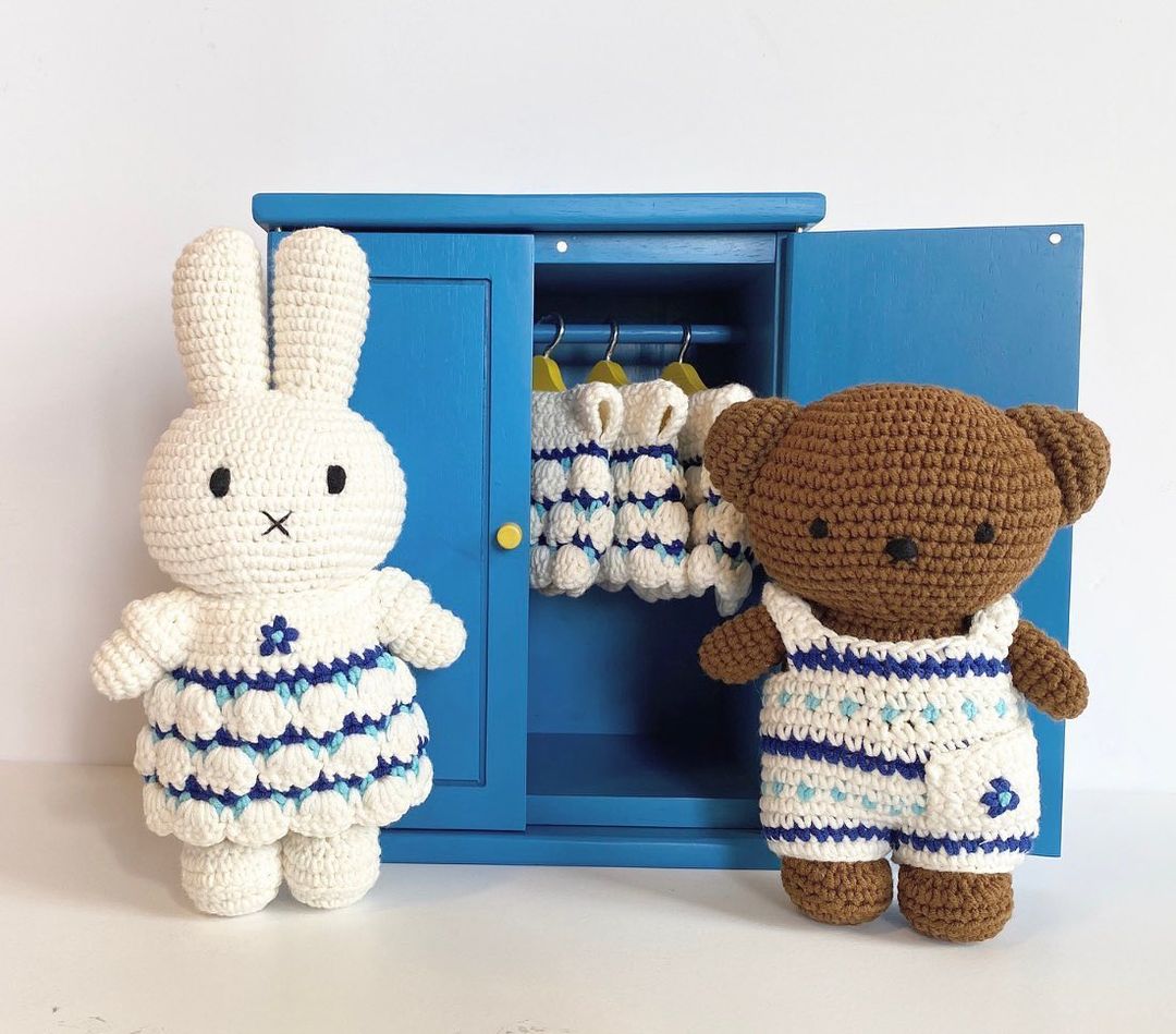 mini closet for crochet dolls storage and display