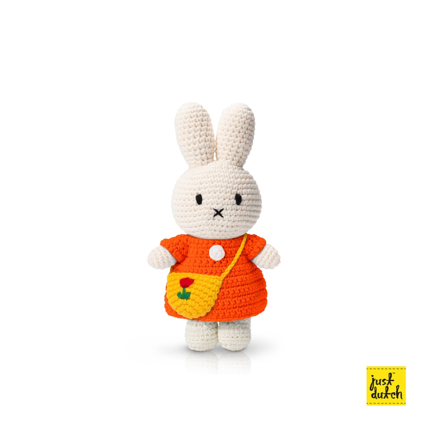 miffy handmade crochet doll holding tulip bag