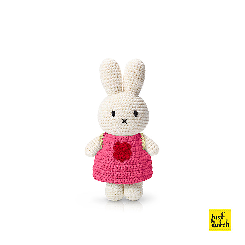 Miffy in Clover Dress and Jumpsuit Crochet Doll