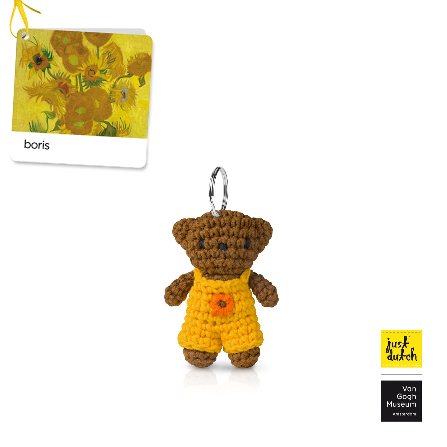 boris cotton crochet keychain cute mini soft toy