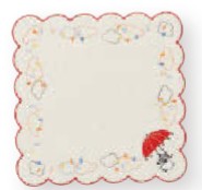 Clouds and Umbrella Mini Towel
