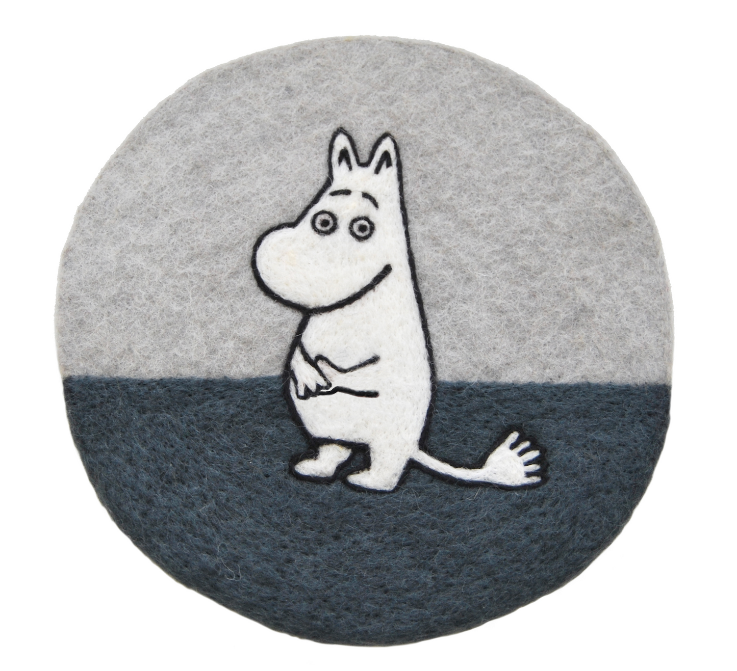 moomin wool felt trivet round pot mat scandinavian