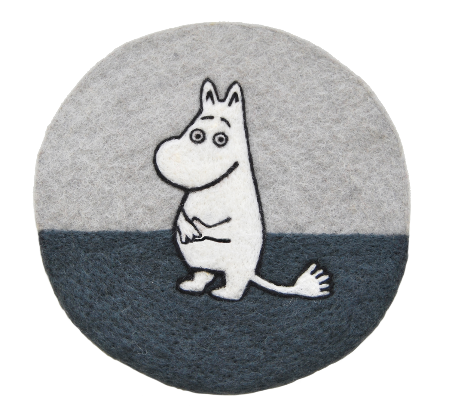moomin wool felt trivet round pot mat scandinavian