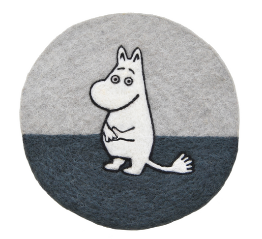 moomin wool felt trivet round pot mat scandinavian