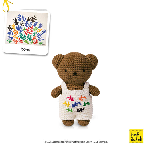 Boris in his La Gerbe Matisse Inspired Overall