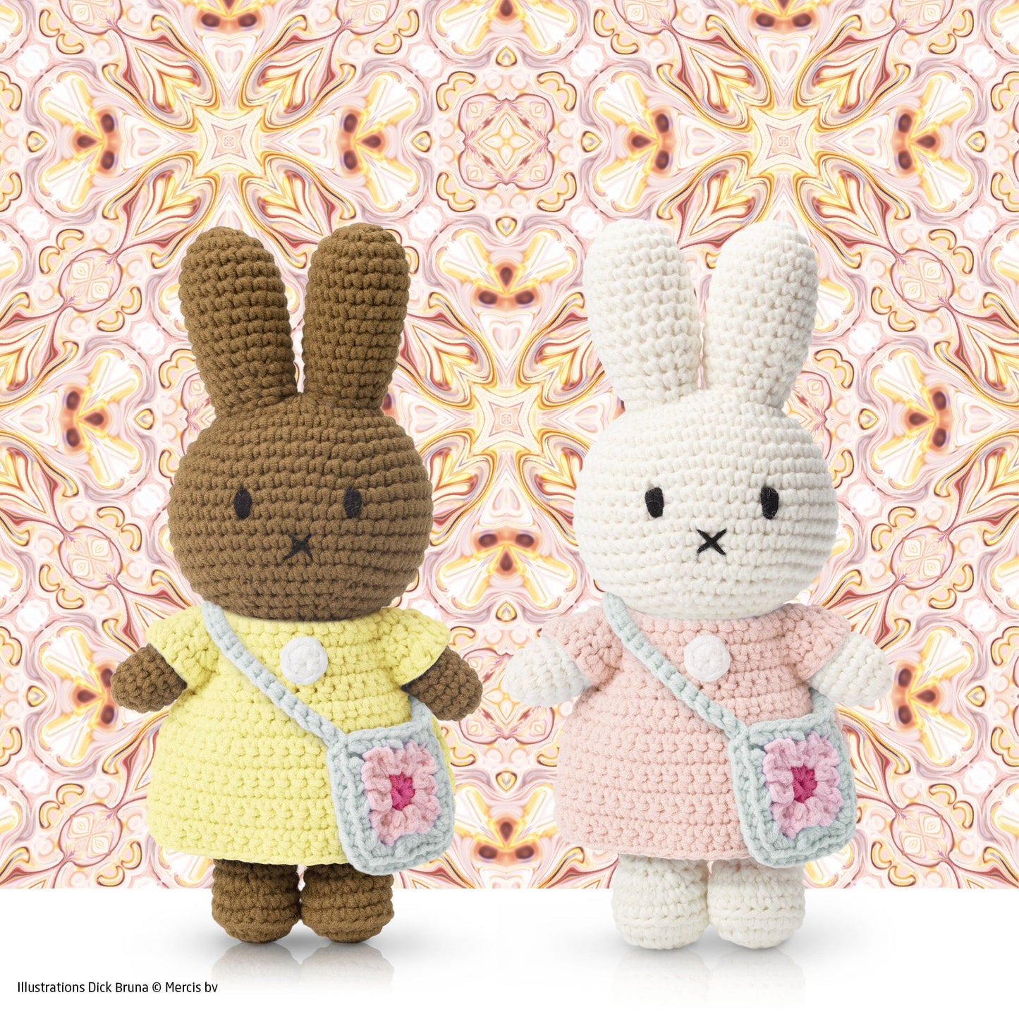 melanie cotton crochet doll with small flower bag nursery decor