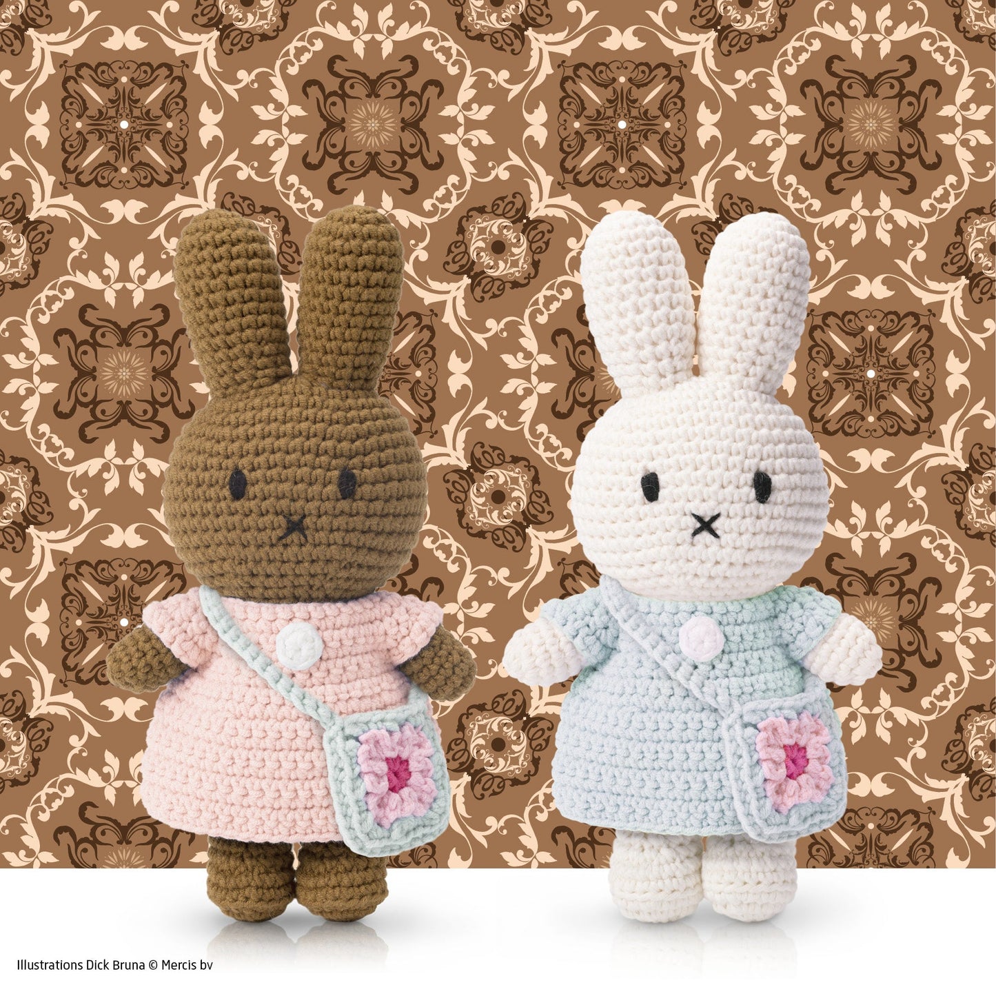 Miffy Flower Bag Crochet Doll Handmade Floral Outfit
