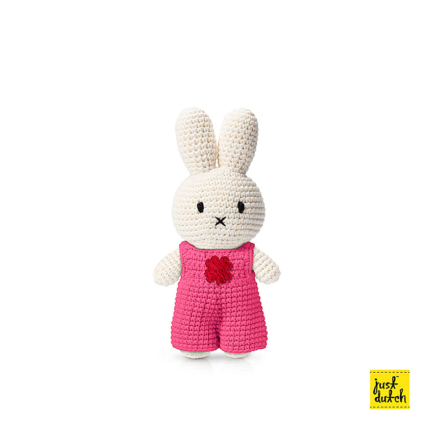 Miffy in Clover Dress and Jumpsuit Crochet Doll