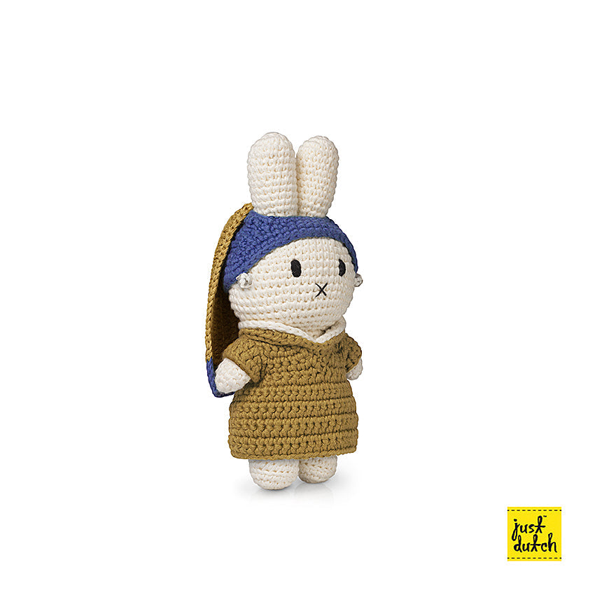 Miffy bunny doll pearl earring painting inspired outfit