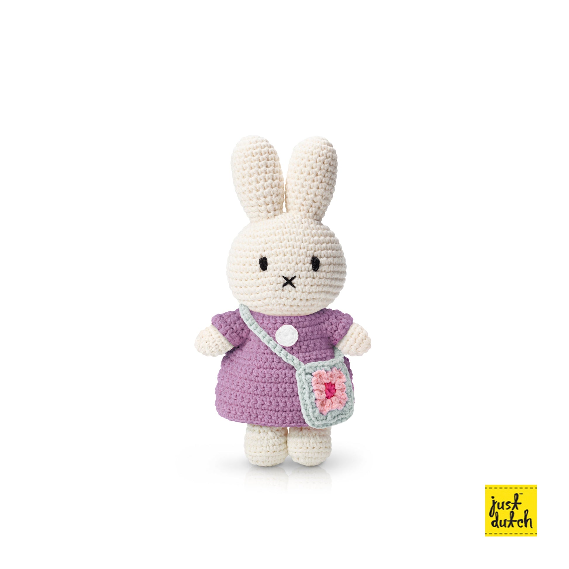 miffy crochet doll with flower bag handmade soft toy floral design