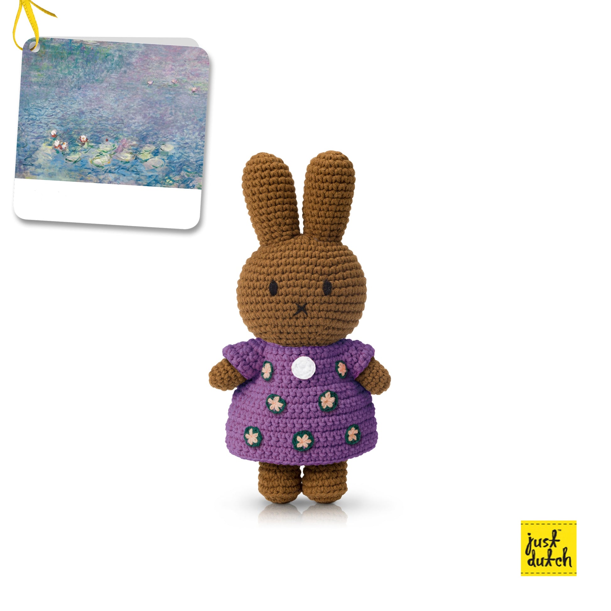 Melanie bunny doll impressionist floral dress monet