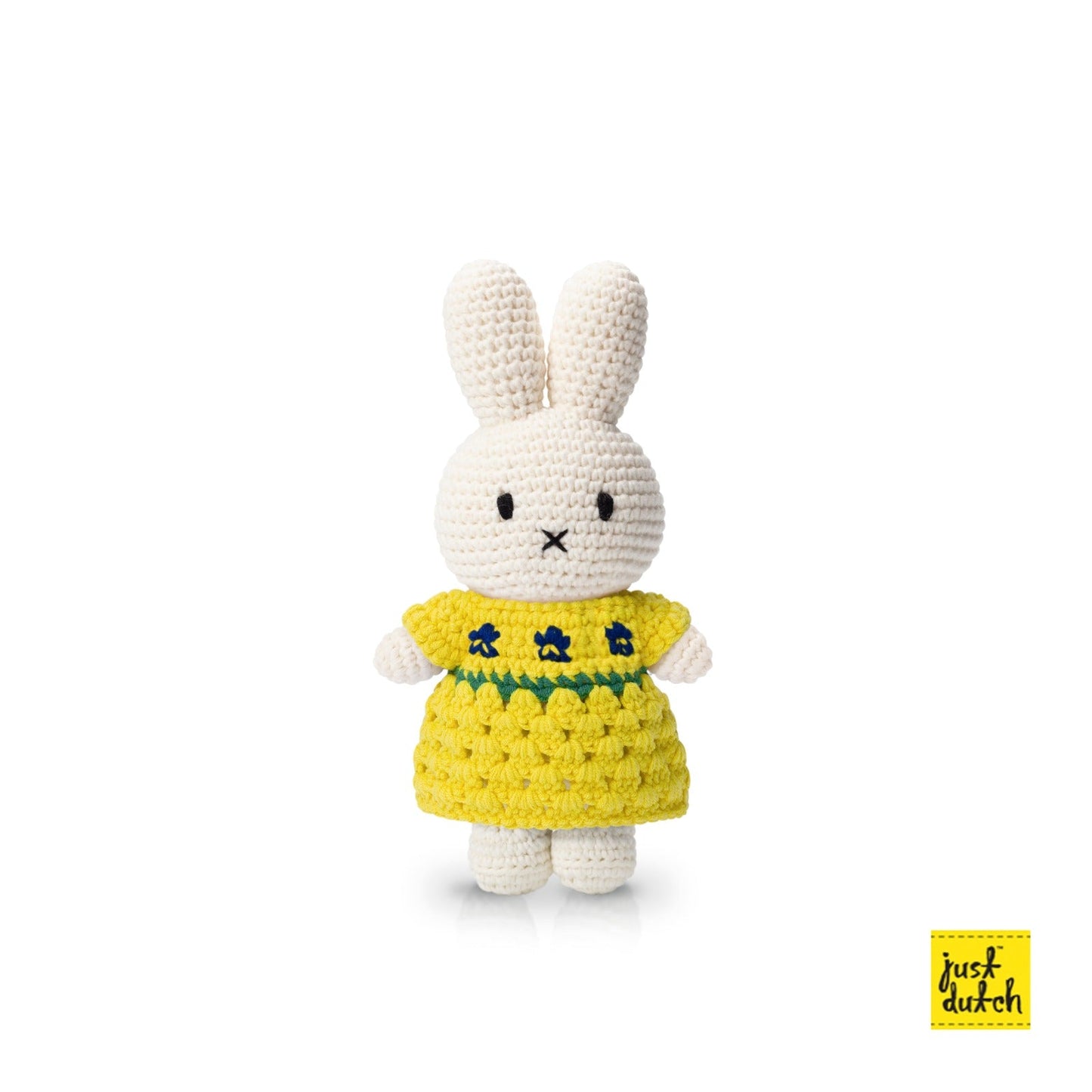 miffy crochet doll wearing irises dress handmade van gogh inspired soft toy