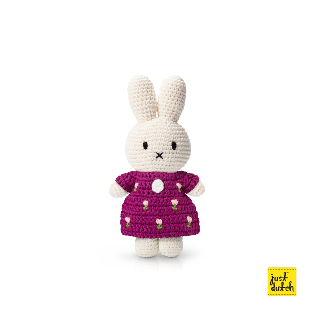Miffy tulip plush doll made from 100% cotton by Just Dutch