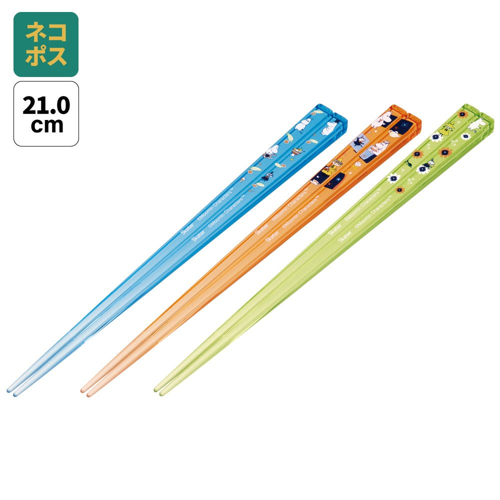 Moomin Acrylic Chopsticks 3Pcs Set